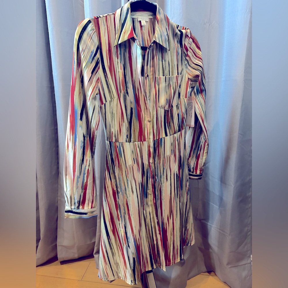 Beautiful, colorful, long sleeve dress